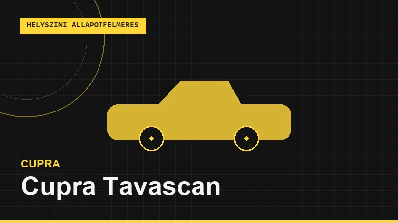 Cupra Tavascan helyszíni autó állapotfelmérés vásárlás előtt