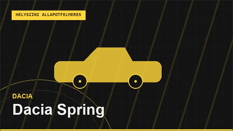 Dacia Spring helyszíni autó állapotfelmérés vásárlás előtt