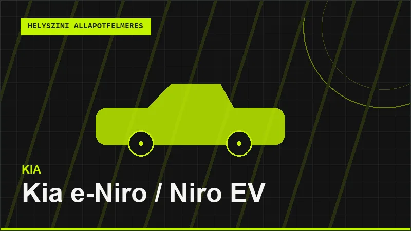 Kia e-Niro / Niro EV helyszíni autó állapotfelmérés vásárlás előtt