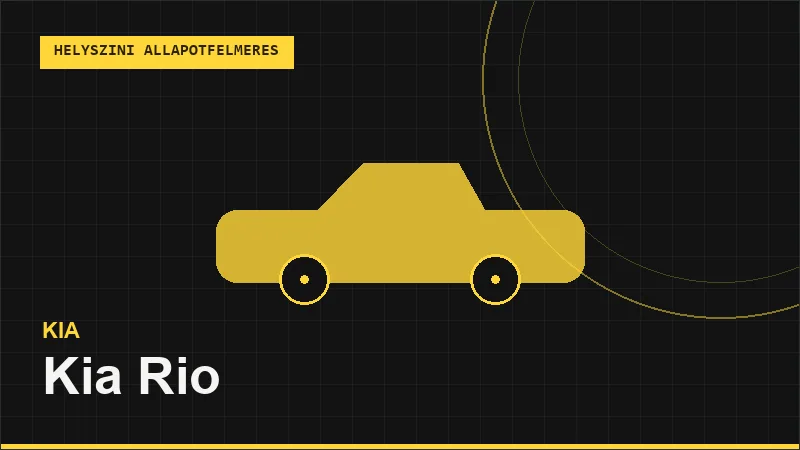 Kia Rio helyszíni autó állapotfelmérés vásárlás előtt