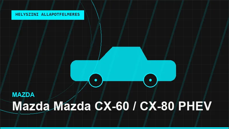 Mazda Mazda CX-60 / CX-80 PHEV helyszíni autó állapotfelmérés vásárlás előtt