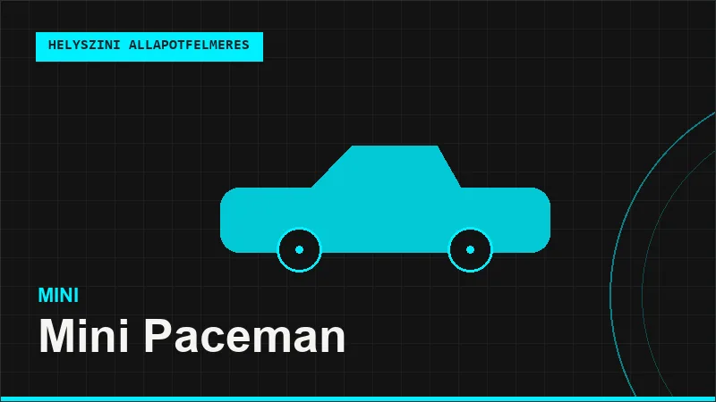 Mini Paceman helyszíni autó állapotfelmérés vásárlás előtt