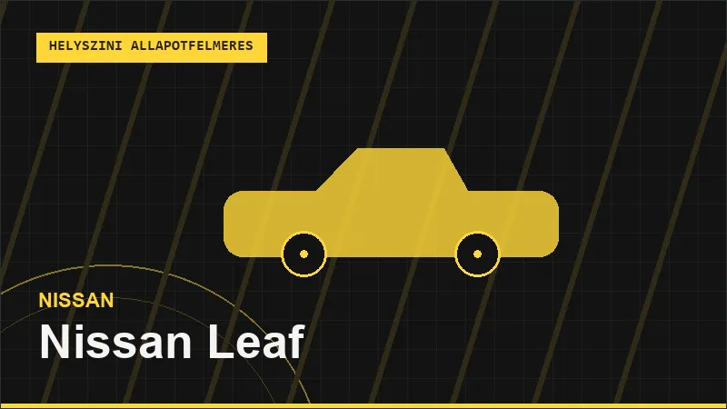 Nissan Leaf helyszíni autó állapotfelmérés vásárlás előtt