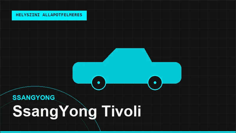SsangYong Tivoli helyszíni autó állapotfelmérés vásárlás előtt