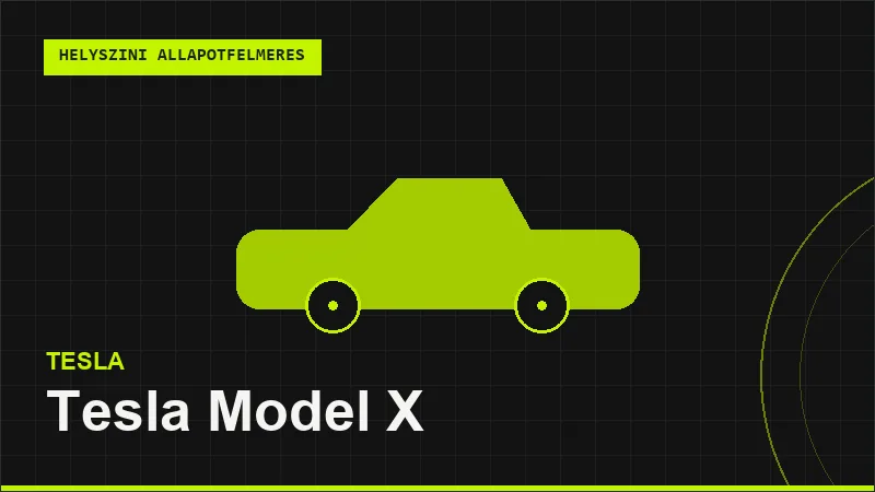 Tesla Model X helyszíni autó állapotfelmérés vásárlás előtt