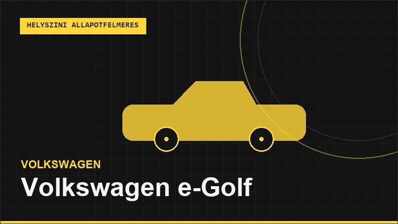Volkswagen e-Golf helyszíni autó állapotfelmérés vásárlás előtt